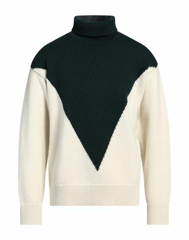 Jil Sander Man Turtleneck Green Virgin Wool, Cashmere Cover