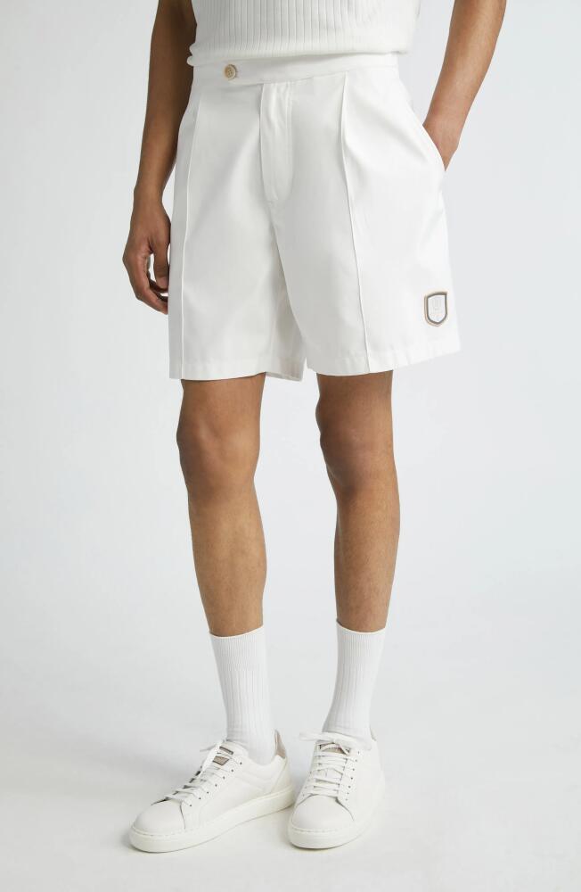 Brunello Cucinelli Logo Patch Bermuda Shorts in Cim65 Bianco/Bianco Cover