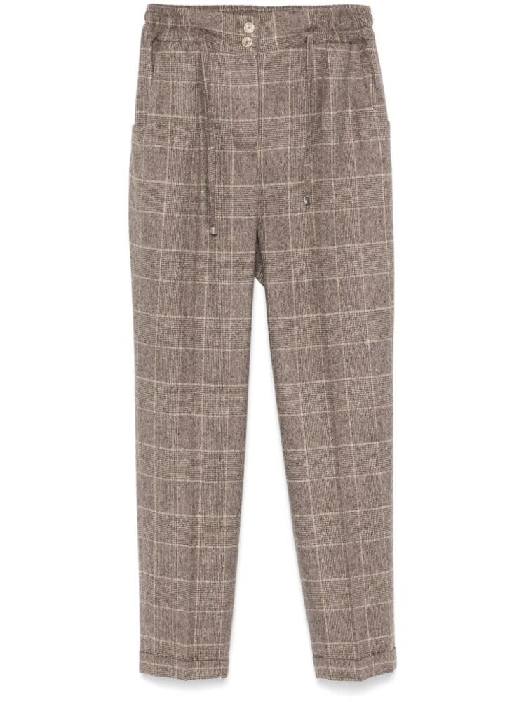 Kiton checkered trousers - Brown Cover