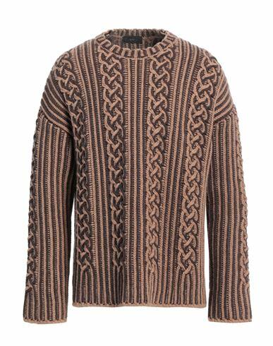 Alanui Man Sweater Camel Virgin Wool Cover