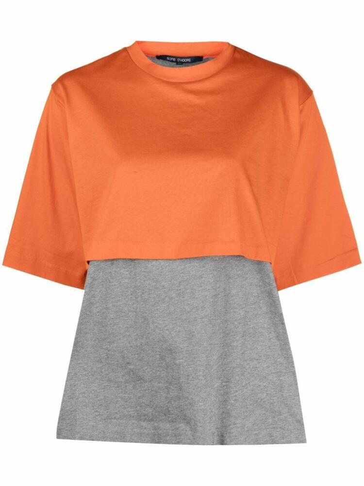 Sofie D'hoore two-tone short-sleeve T-shirt - Orange Cover