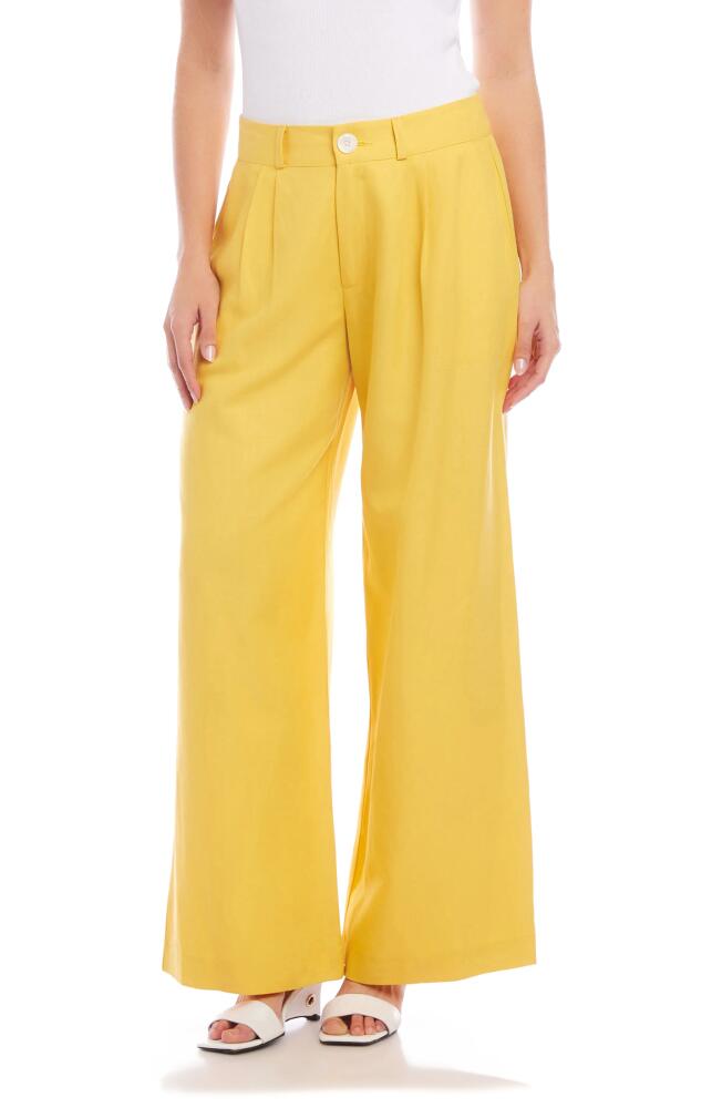 FIFTEEN TWENTY Selby Pleated Wide Leg Pants in Yellow Cover