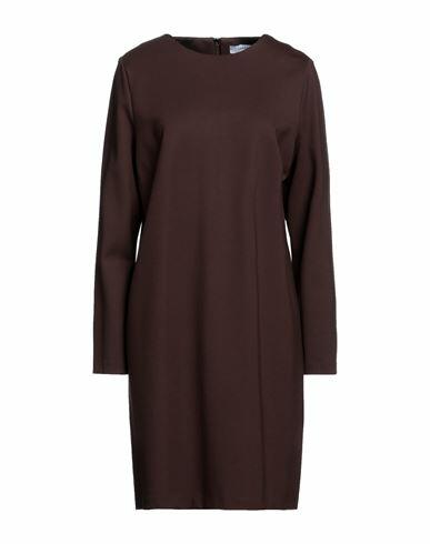 Emma & Gaia Woman Mini dress Dark brown Viscose, Polyamide, Elastane Cover