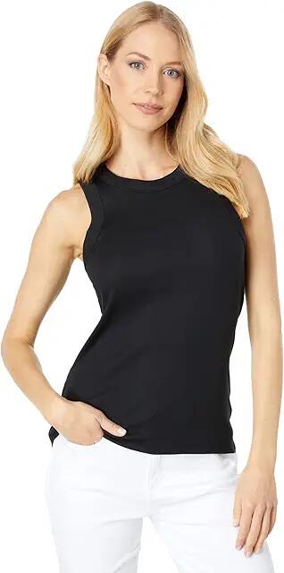 Madewell Supima(r) Rib Cutaway Tank (True Black) Women's Clothing Cover