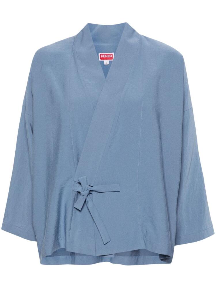 Kenzo collarless drop-shoulder jacket - Blue Cover