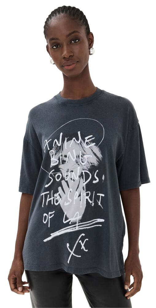 ANINE BING Kent Spirit Tee Washed Black Cover