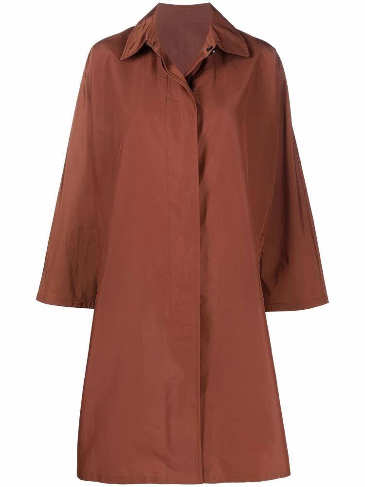 Yves Salomon concealed-front fastening coat - Brown Cover