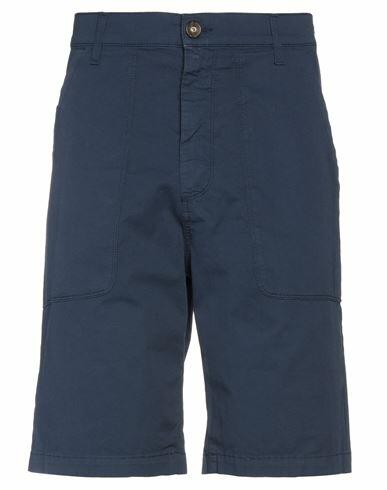 Dirk Bikkembergs Man Shorts & Bermuda Shorts Midnight blue Cotton, Elastane Cover