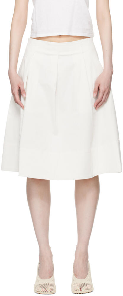 Staud Off-White London Midi Skirt Cover