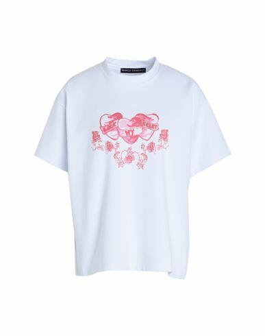 Marco Rambaldi Woman T-shirt White Cotton, Elastane Cover