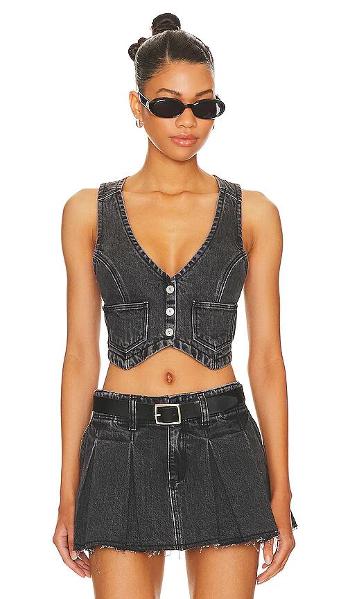 Abrand Chloe Vest in Black Cover