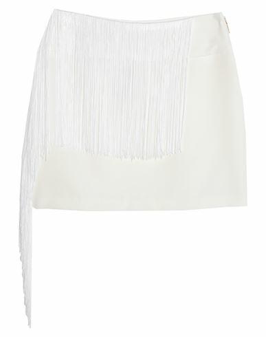 Relish Woman Mini skirt White Polyester, Elastane Cover