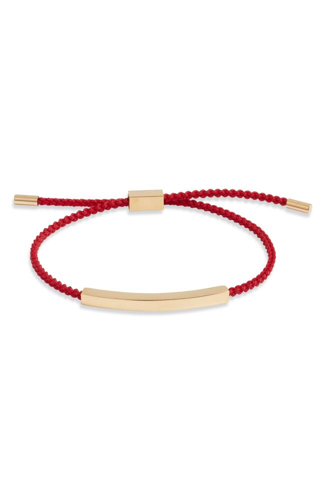 CLIFTON WILSON Braided Slider Bracelet in Red Cover