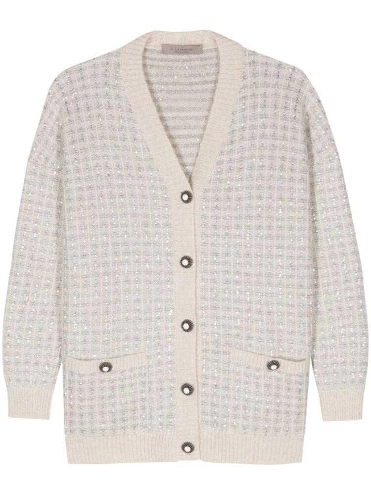 D.Exterior sequinned cardigan - Neutrals Cover