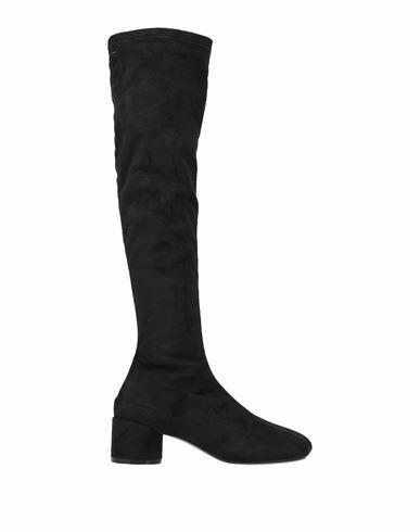 Mm6 Maison Margiela Woman Boot Black Textile fibers Cover