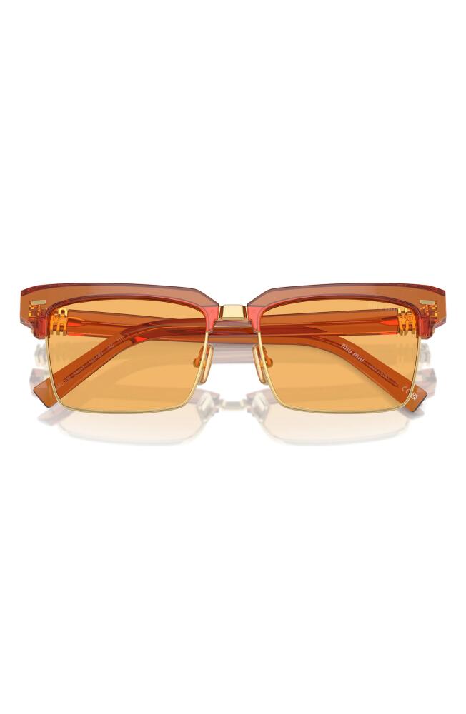 Miu Miu 54mm Square Sunglasses in Yellow Cover