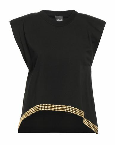 Just Cavalli Woman T-shirt Black Cotton Cover