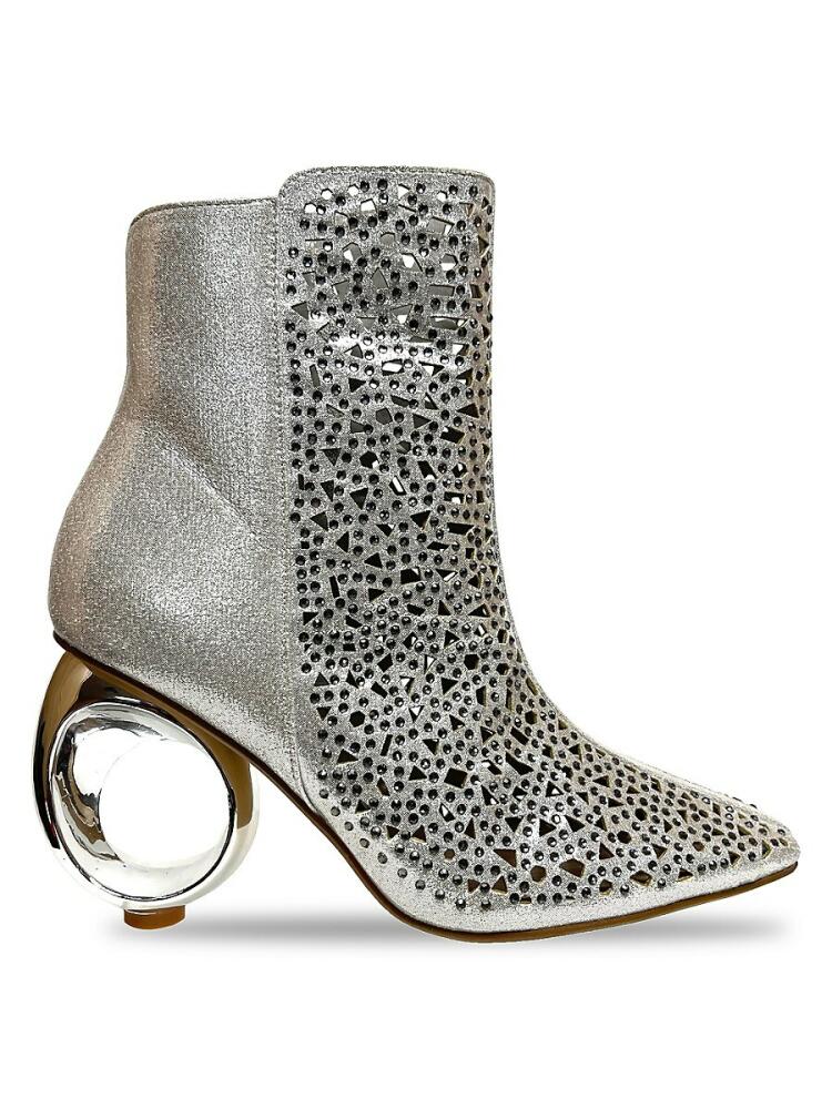 Lady Couture Women's Breeze Studded Ankle Boots - Silver Cover