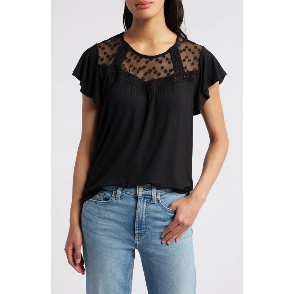 Loveappella Yoke Swing Top in Black Cover