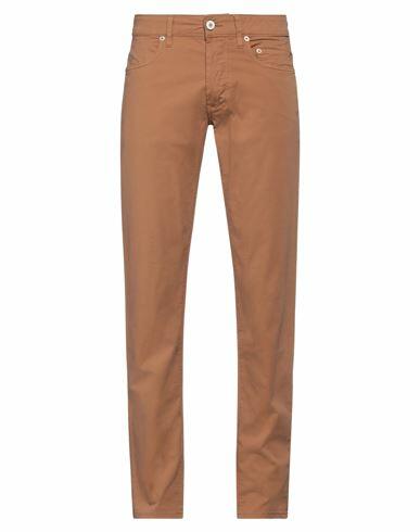 Siviglia Man Pants Brown Cotton, Elastane Cover