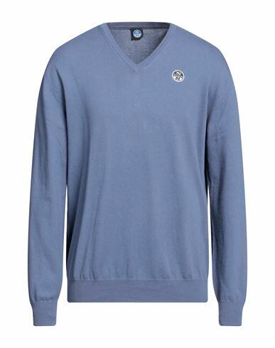 North Sails Man Sweater Pastel blue Cotton Cover