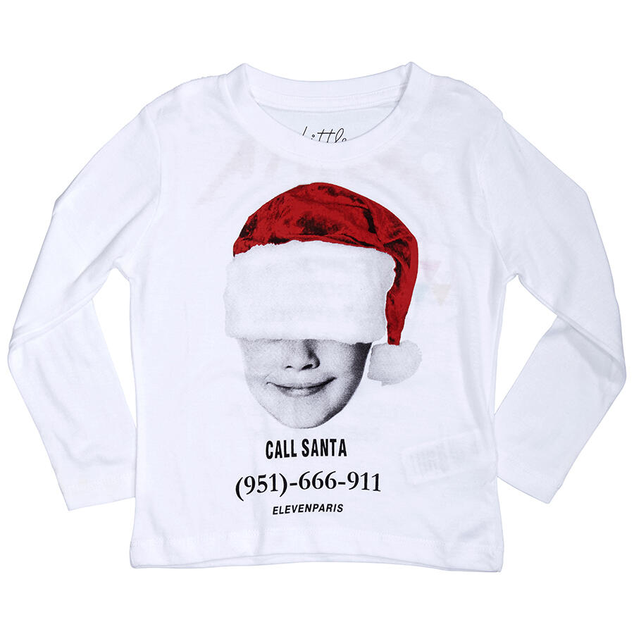 Eleven Paris Mens White Callsanta T-Shirt Cover