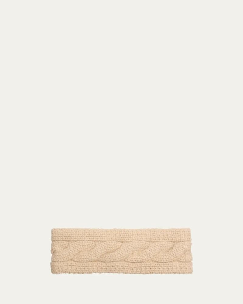 Loro Piana Napier Cable Knit Cashmere Headband Cover