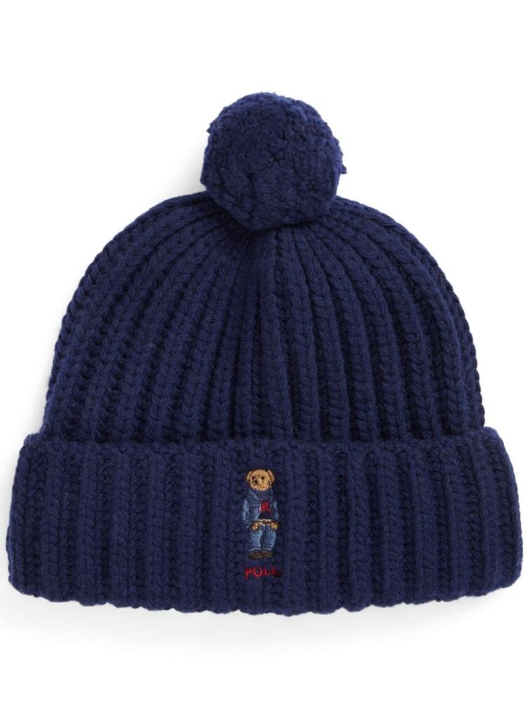 Polo Ralph Lauren Bear Pom-Pom beanie hat - Blue Cover