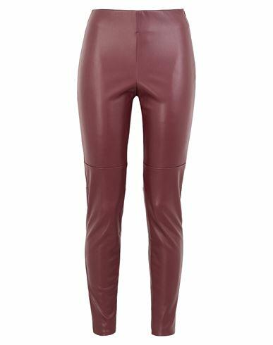 8 By Yoox High-waist Elastic Leggings Woman Leggings Burgundy Polyurethane, Polyester Cover