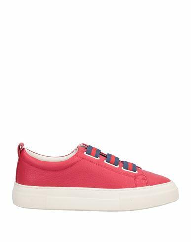 Tosca Blu Woman Sneakers Red Soft Leather Cover