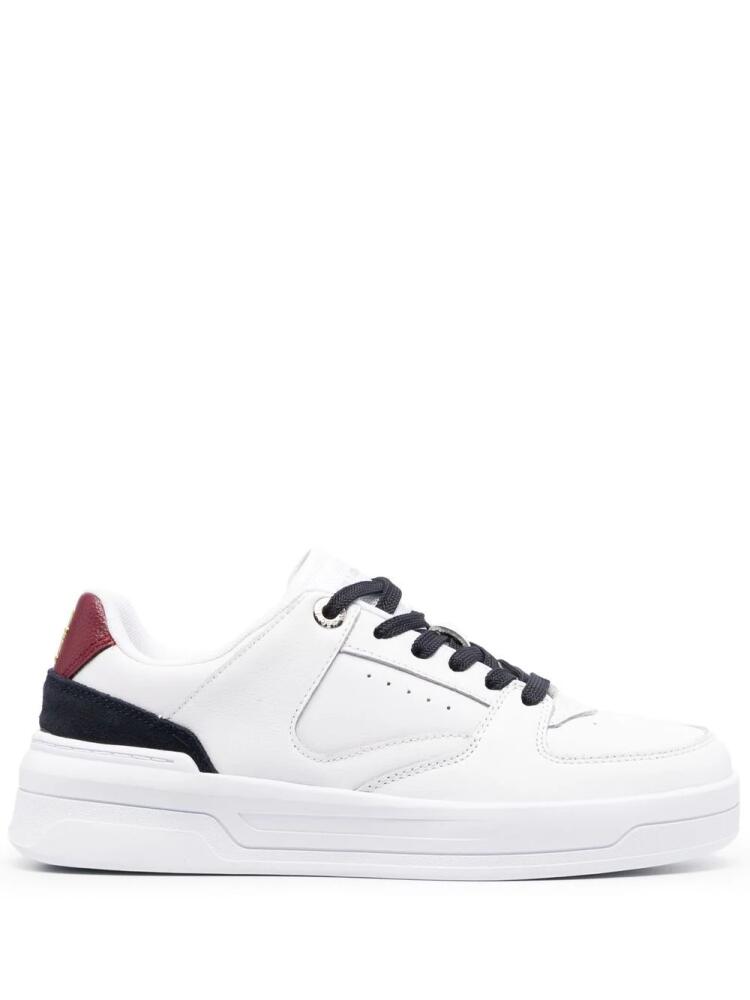 Tommy Hilfiger monogram low-top leather sneakers - White Cover