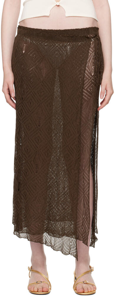 Gimaguas Brown Elena Midi Skirt Cover