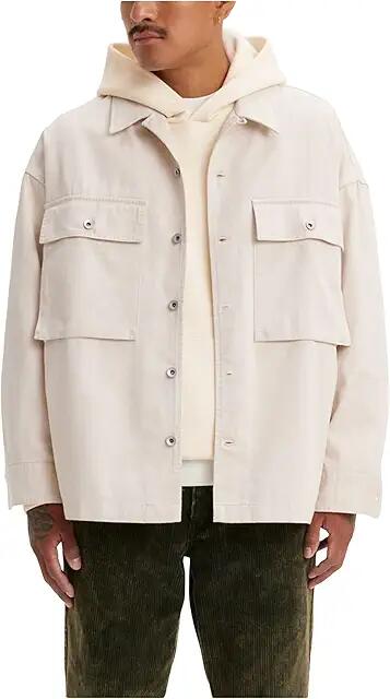 Levi's(r) Premium Masonic Patch Pocket Overshirt (Oatmeal) Men's Jacket Cover