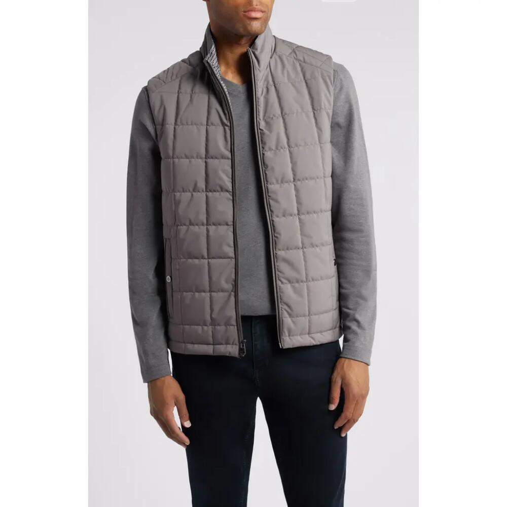 Johnston & Murphy Box Quilt Vest in Gray Cover