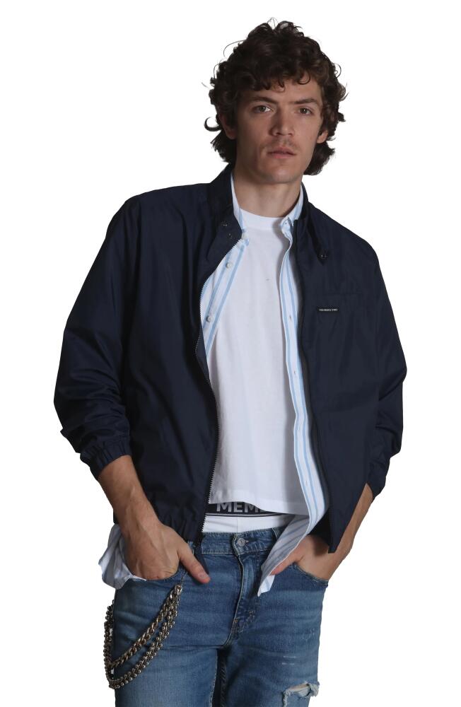 Members Only Men's Windbreaker Packable Jacket in Navy Cover