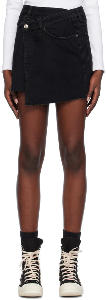 Ksubi Black Rap Denim Miniskirt Cover