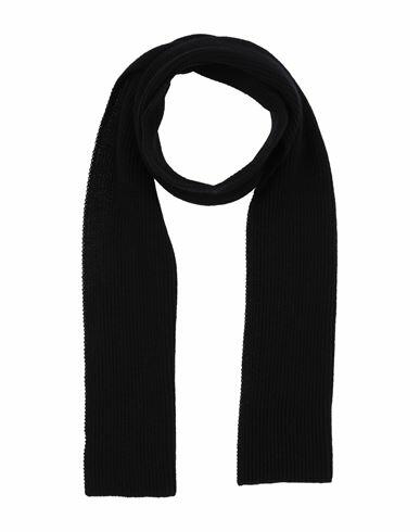 Alpha Studio Man Scarf Black Merino Wool Cover