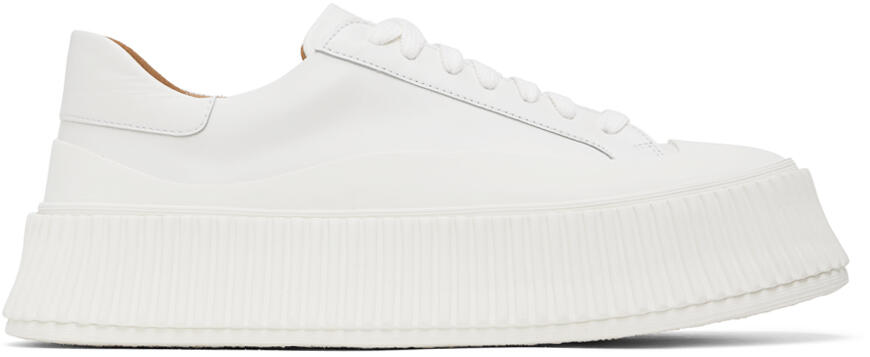 Jil Sander White Low-Top Platform Sneakers Cover