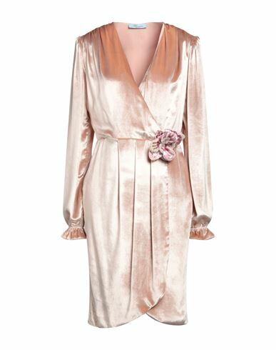 Blumarine Woman Midi dress Pink Viscose, Silk Cover