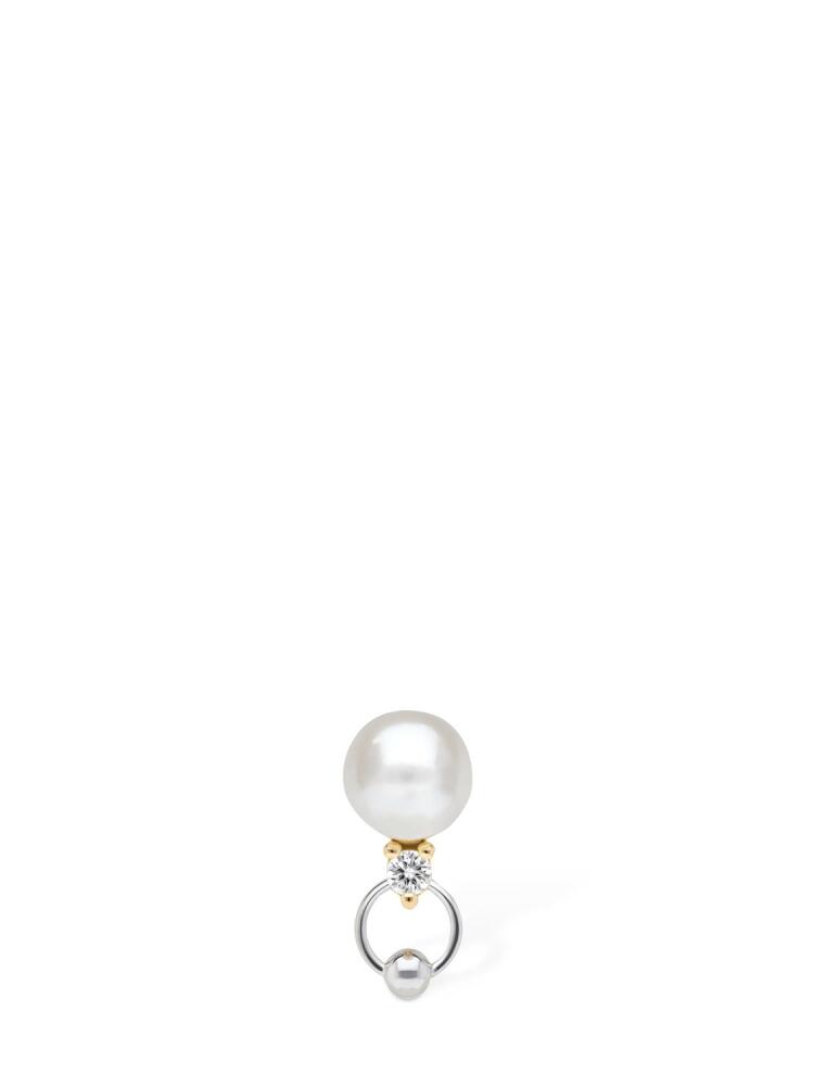 DELFINA DELETTREZ Two-in-one Pearl & Diamond Mono Earring Cover