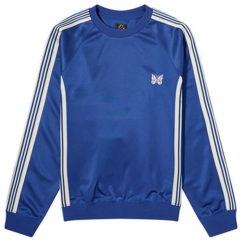 Needles Men's Poly Smooth Crew Neck Sweatshirt in Royal Cover