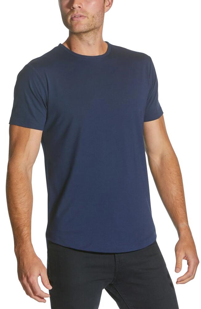 Cuts AO Curve Hem Cotton Blend T-Shirt in Pacific Blue Cover