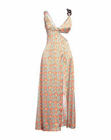 La Semaine Paris Woman Maxi dress Turquoise Polyester Cover