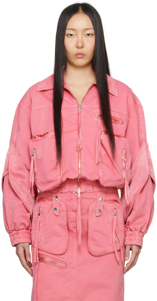 Blumarine Pink Padded Bomber Jacket Cover