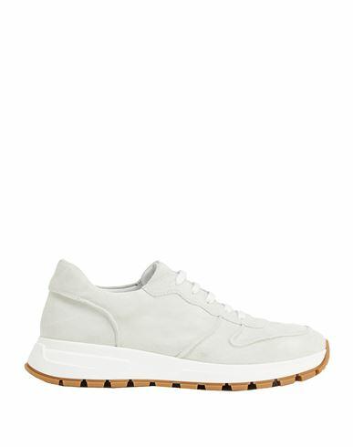 8 By Yoox Suede Leather Low-top Sneakers Man Sneakers Off white Calfskin Cover