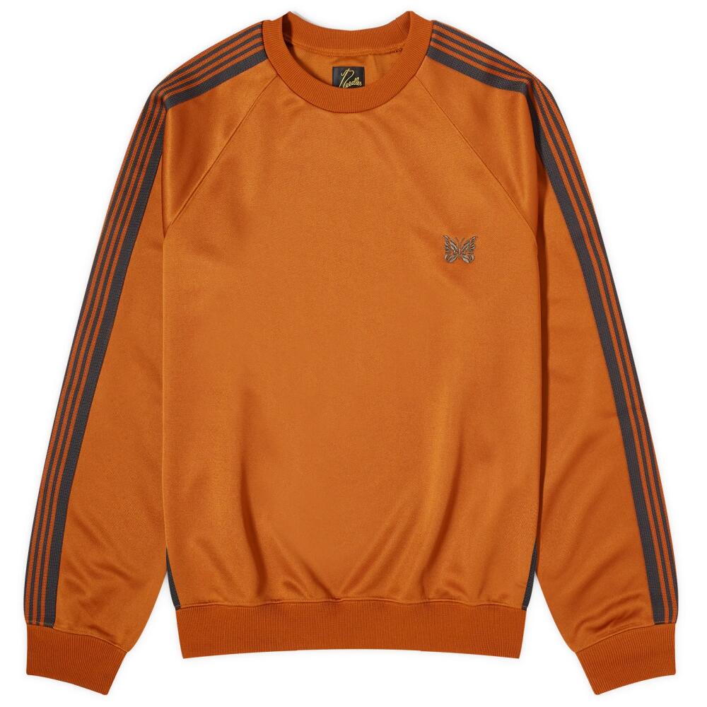 Needles Men's Poly Smooth Crew Neck Sweatshirt in Rust Cover