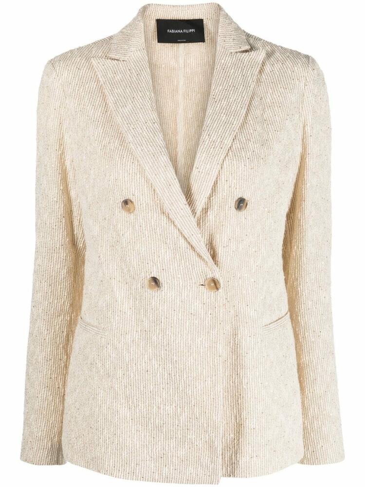 Fabiana Filippi double-breasted blazer - Neutrals Cover