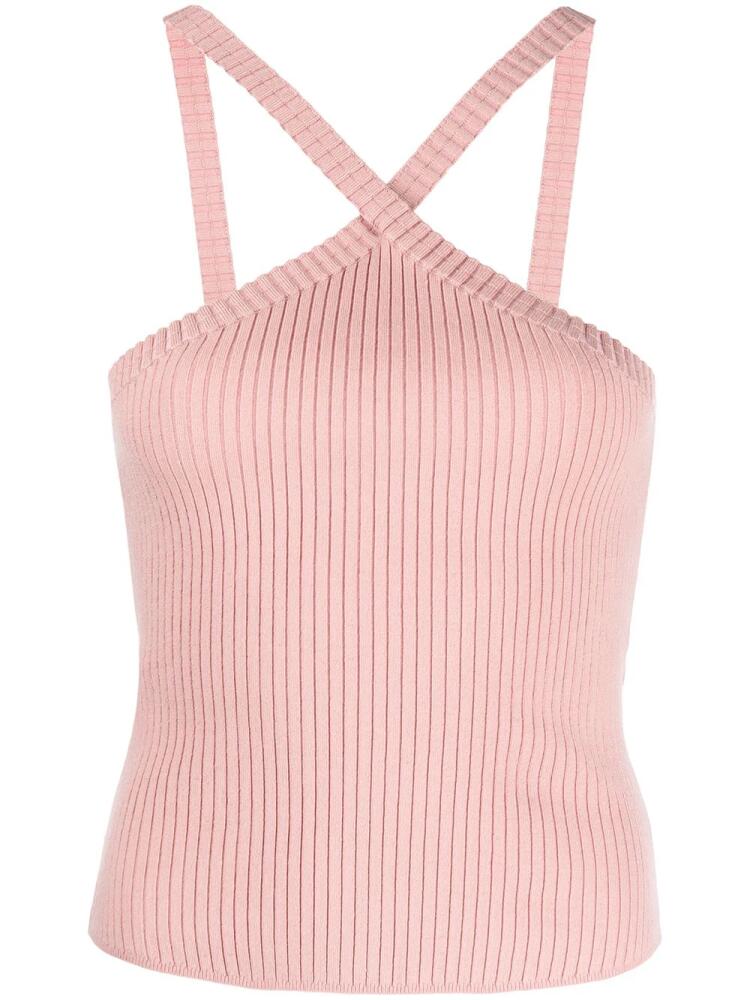 RTA crossover-strap tank top - Pink Cover