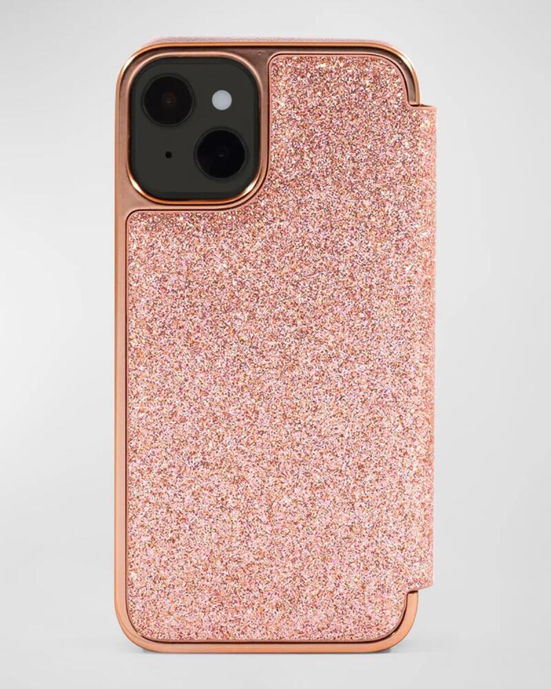 Ted Baker Glitter Mirror Folio iPhone 14 Plus Case Cover