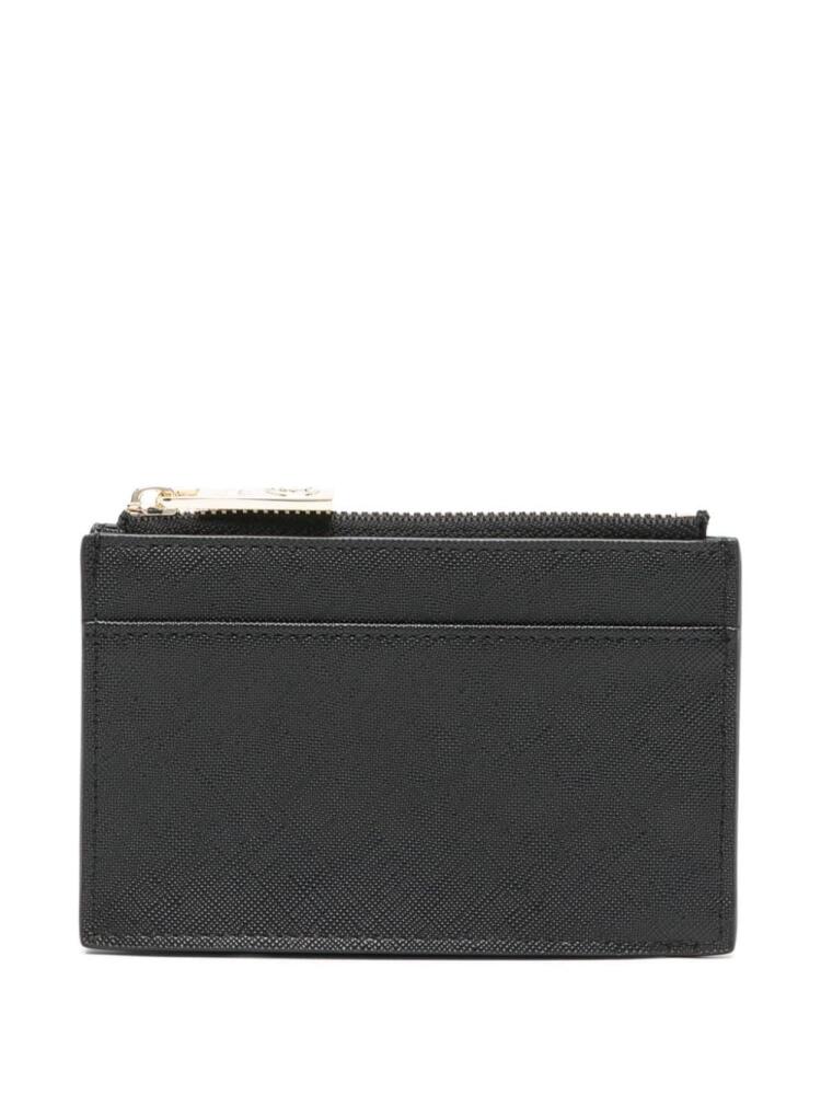 Just Cavalli logo-lettering leather wallet - Black Cover